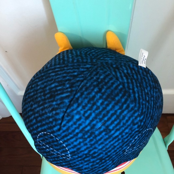 Rare Large Furyu Sanrio 2018 Gudetama Lazy Egg Wearing “Denim” Overalls Plush - Picture 6 of 8